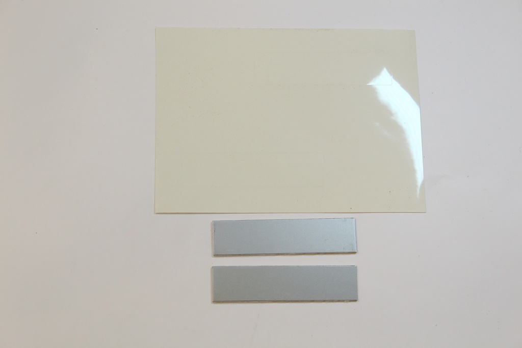 ALU plaque Argent + film 80x20mm SC