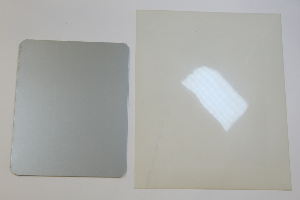 ALU plaque Argent + film 150x120mm RC