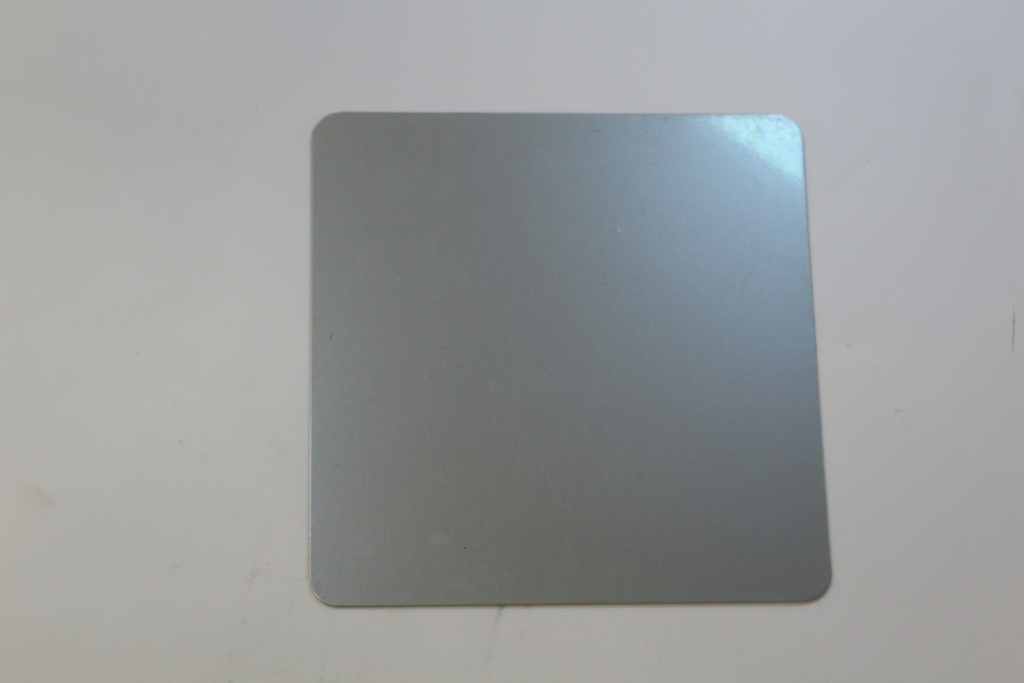 ALU plaque Argent + film 180x180mm RC