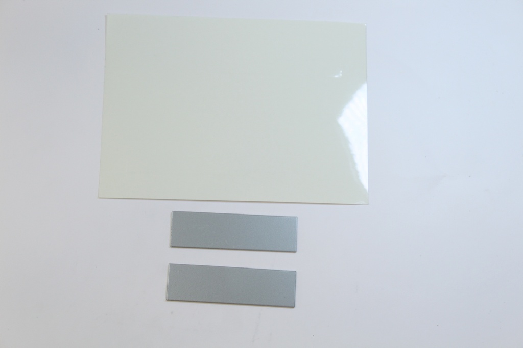 ALU plaque Argent + film 70x20mm SC