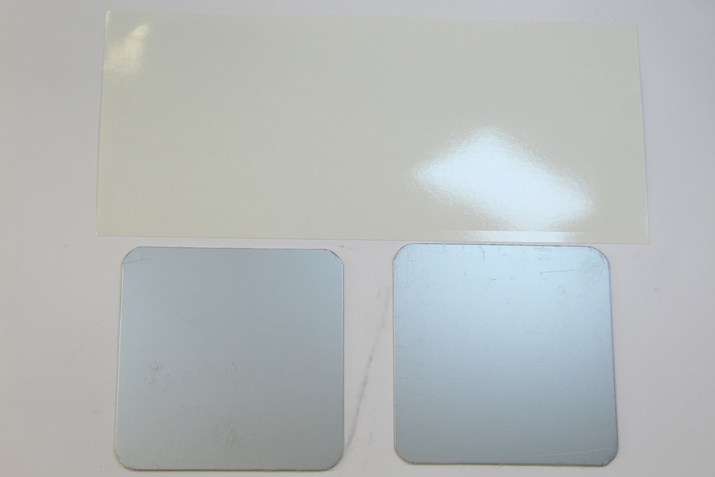 Plaque ALU argent 100mm x 100mm