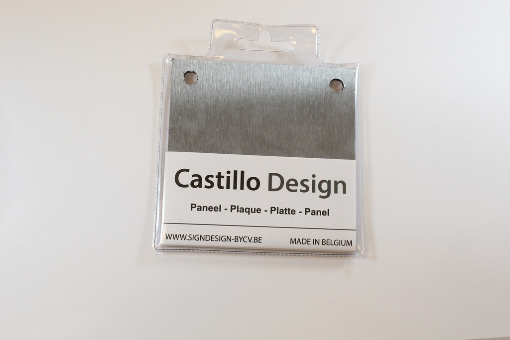 ALU Geborstelde zilver 100 x 100 met gaatjes