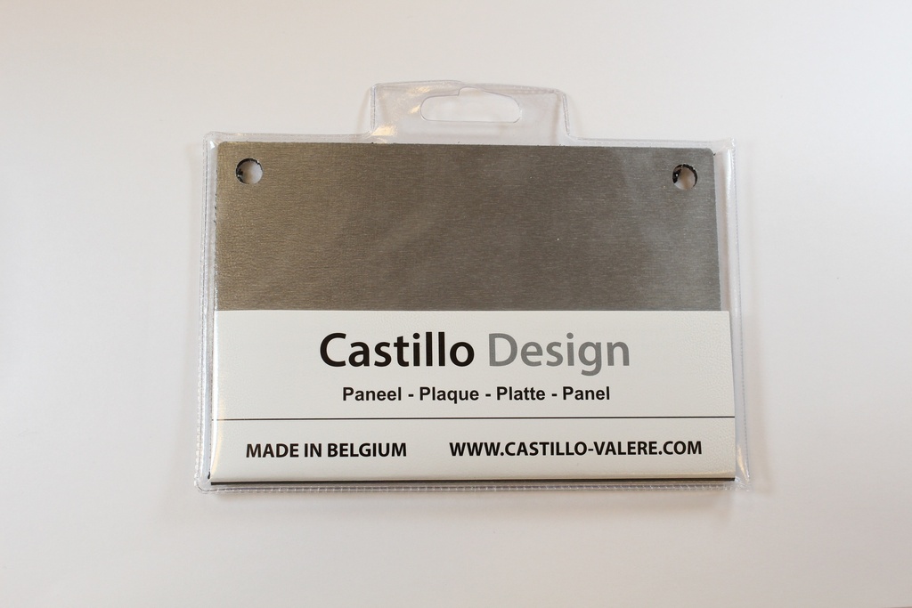 ALU Geborstelde zilver 100 x 150 met gaatjes