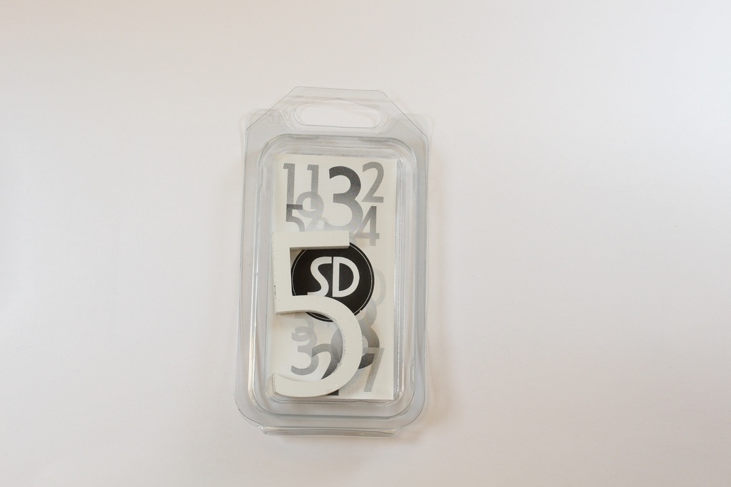 Chiffre 60mm BLANC - 5