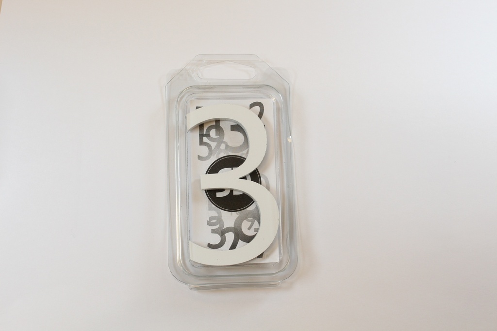 Chiffre 90mm BLANC - 3