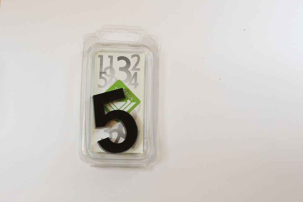 Cijfer 55mm ZWART - 5