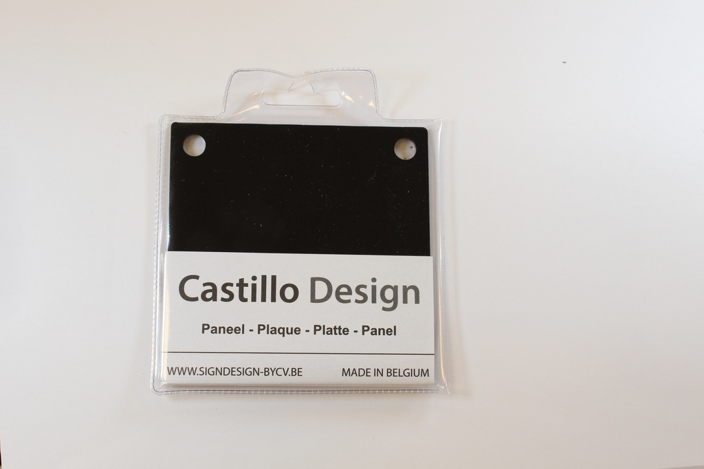 Acryl noir avec trous 3mm x 100mm x 100mm 