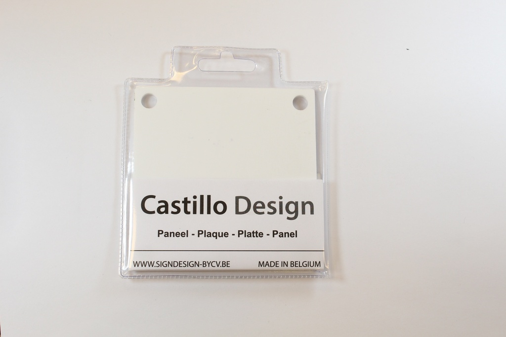 Acryl wit met gaatjes 3mm x 100mm x 100mm