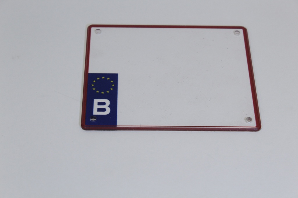 [99EURNBIKEL] Nummerplaat BE Plexi E-BIKE Landscape 100x120