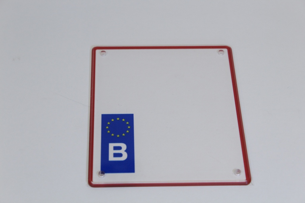 [99EURNBIKEP] Nummerplaat EU Plexi E-BIKE Portrait 120 x 100