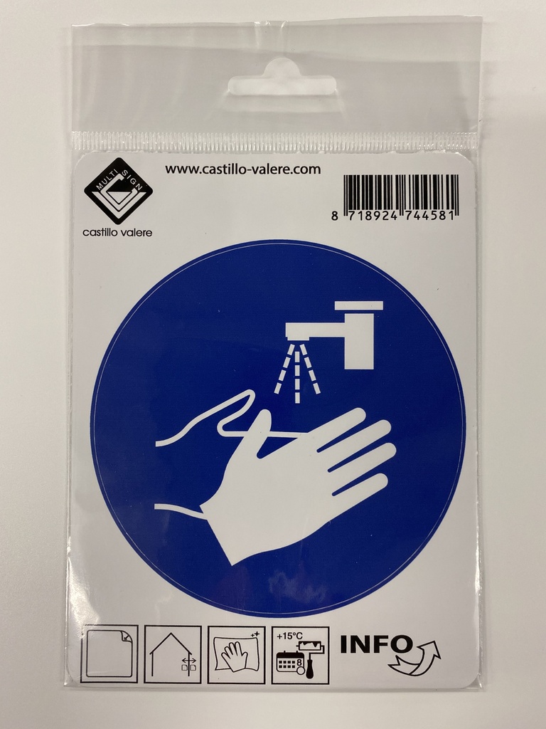 99V10HW NR.183 Picto de lavage des mains 10cm