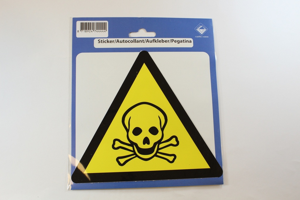 99VGIFTEGESTOFFEN Picto vinyl opgepast giftege stoffen 150x150 NR. 209