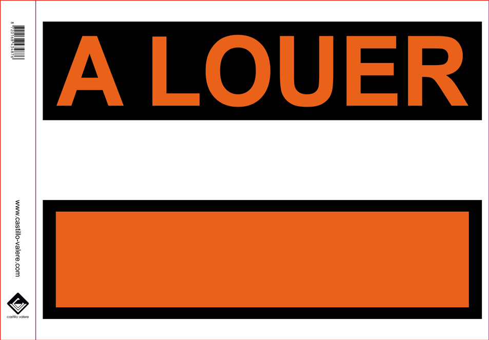 [VbordAL] Picto 253 Panneau en V A louer