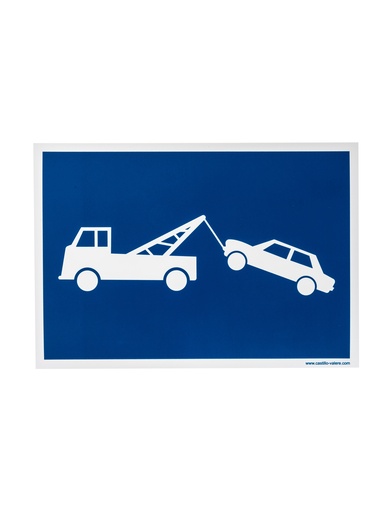 [20 / 99pp33x23wsr] Pictogram 20 Picto wegsleepregeling 23x33cm PP