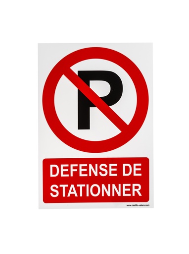 [23 / 99pp33x23dds] Pictogram 23 Picto défense de stationner 23x33cm PP