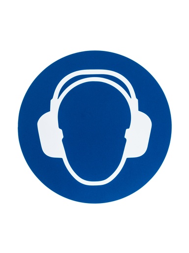[42 / 99pp18rgehoorb] Pictogramme  protection obligatoire de l'ouïe 18cm
