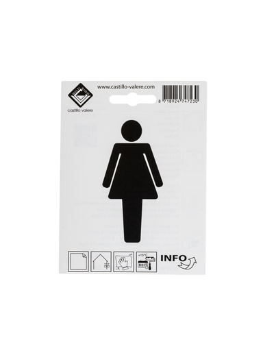 [50 / 99v10wcd] Pictogram 50 Picto wc dames 10cm