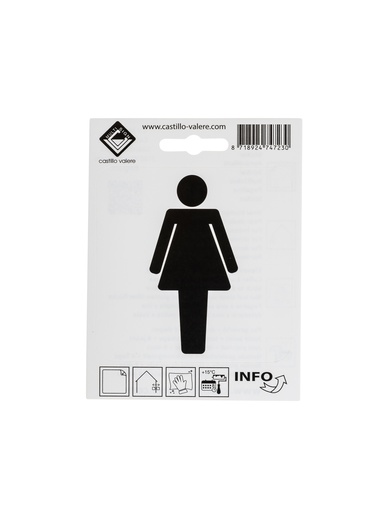 [50 / 99v10wcd] Pictogramme toilettes femmes  10cm