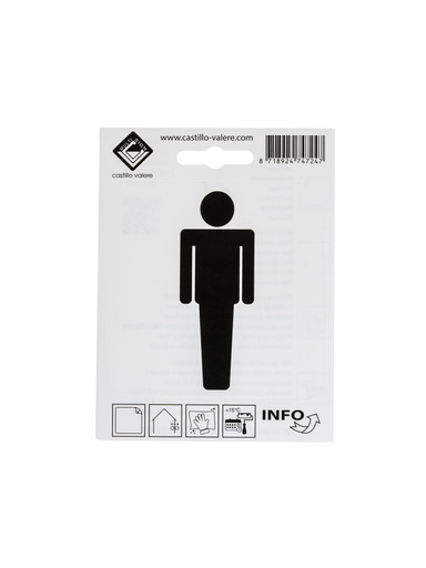 [51 / 99v10wch] Pictogramme toilettes hommes  10cm