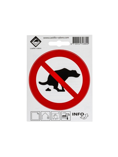 [53 / 99v10ghp] Pictogram 53 Picto geen hondenpoep 10cm