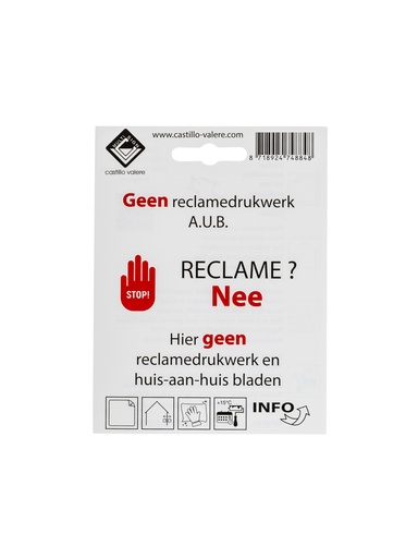 [57 / 99v10grd] Pictogram 57 Picto geen reclamedrukwerk 10cm