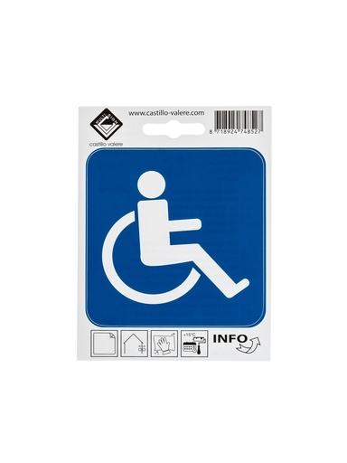 [62 / 99v10tmv] Pictogram 62 Picto toegang mindervaliden 10cm