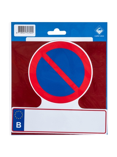 [92 / 99vsetpark20x20] Zelfklevende pictogramset parkeerverbod 20x20 cm