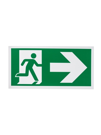 [94 / 99pp30x15nur] Pictogram 94 Bord nooduitgang rechts 15x30 cm