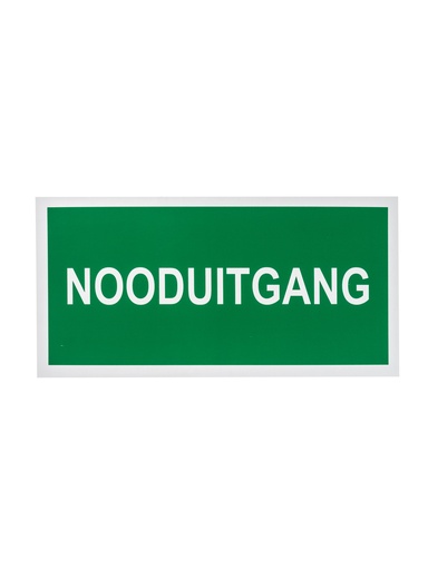 [102 / 99pp30x15nug] Bord nooduitgang 15x30 cm