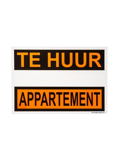 [116 / 99ks33x23ath] Pictogram 116 Bord appartement te huur KS 33x23cm