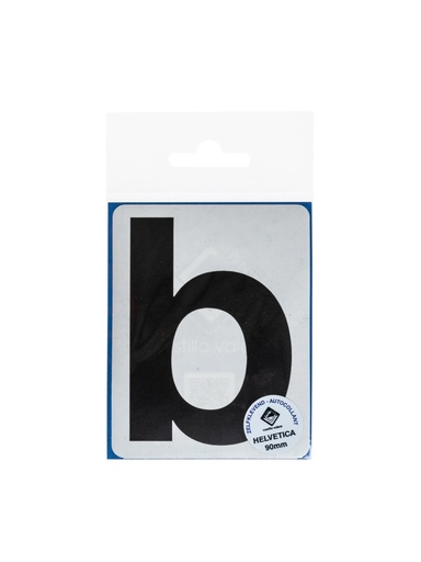 [152 / 99plakbklzm] Pictogram 152 Plakletter b klein 90mm zwart mat