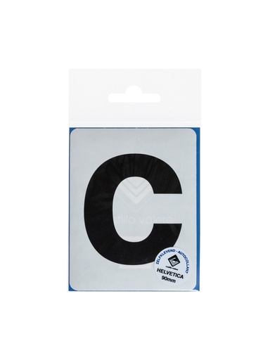 [153 / 99plakckl90zm] Pictogram 153 Plakletter c klein 90mm zwart mat