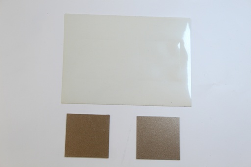 [Alubrons50X50SC] ALU plaque Bronze + film 50X50mm SC