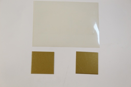 [Alugoud50X50SC] ALU plaque Or + film 50x50mm SC