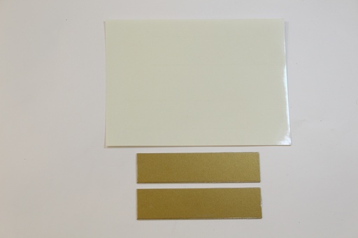 [Alugoud100X25] ALU plaque Or + film 100mm x 25mm
