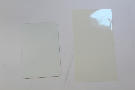 [Aluwit150X100RC] ALU bordje Wit + film 150x100mm RC