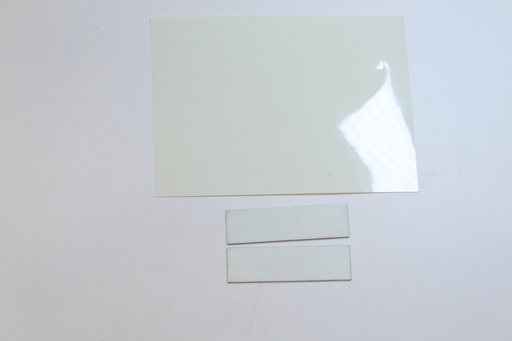 [Aluwit70X20SC] ALU plaque Blanc + film 70x20mm SC