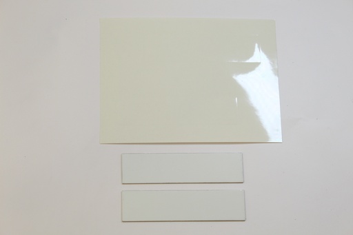 [Aluwit100X25SC] ALU bordje Wit + film 100mm x 25mm SC