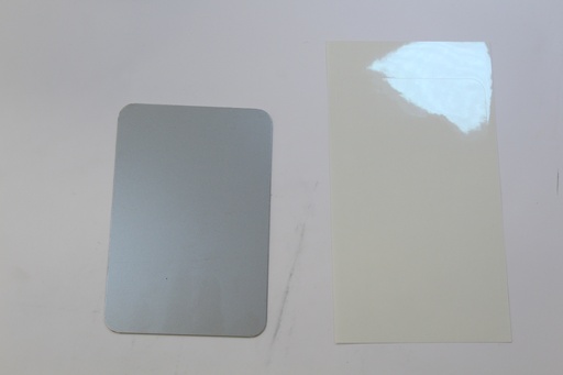 [Aluzilver150X100RC] ALU plaque Argent + film 150x100mm RC