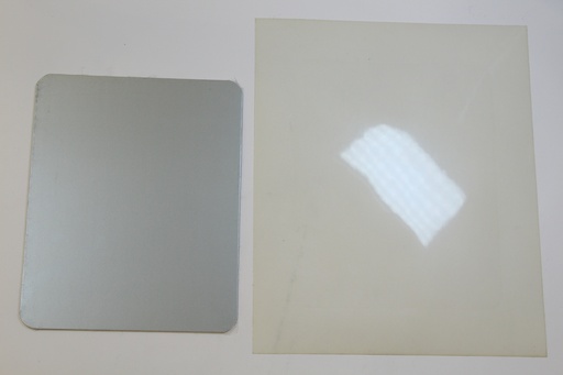 [Aluzilver150X120RC] ALU plaque Argent + film 150x120mm RC