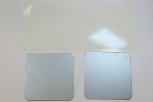 [NBALUZIL100X100] Plaque ALU argent 100mm x 100mm