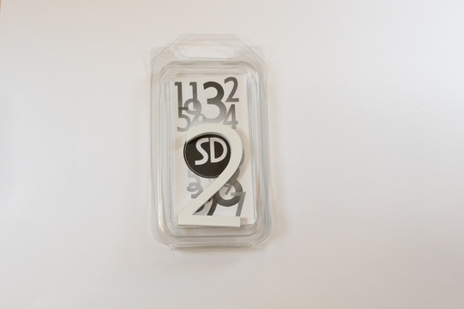 [C6W2] Chiffre 60mm BLANC - 2