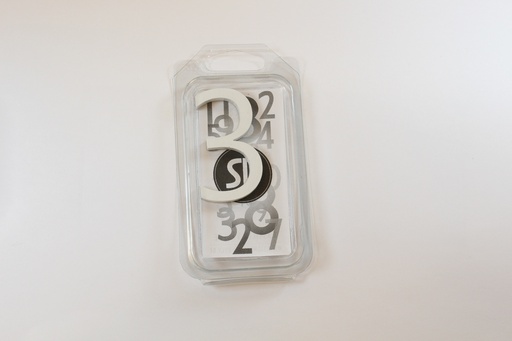 [C6W3] Chiffre 60mm BLANC - 3