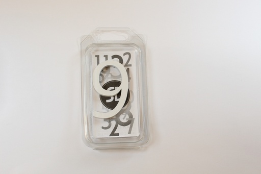 [C6W9] Chiffre 60mm BLANC - 9