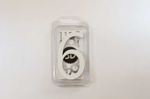 [C9W6] Cijfer 90mm WIT - 6