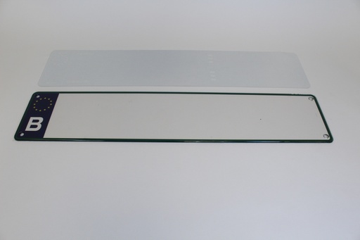 [EURNcommercieel] Plaque d'immatriculation BE Plexi 520x110 Plaques commerciale vert (plexi + film)