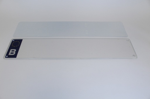 [EURNLAND520] Plaque d'immatriculation BE Plexi 520x110 Agricole (film + plexi) 