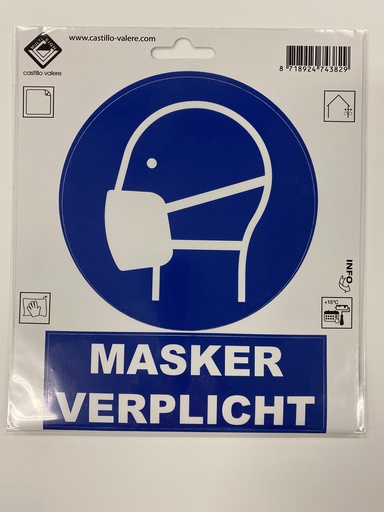 99V12,5MASKERV NR.184 Picto masker verplicht 12,5cm
