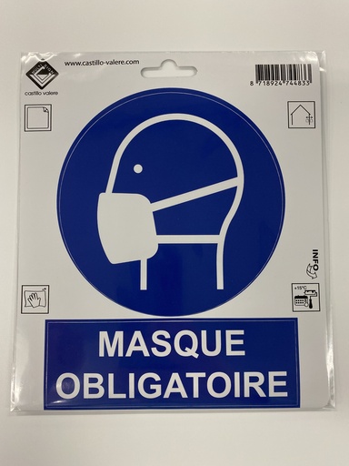 99V12,5MASQUEO NR.185 Picto obligatoire de masque 12,5cm